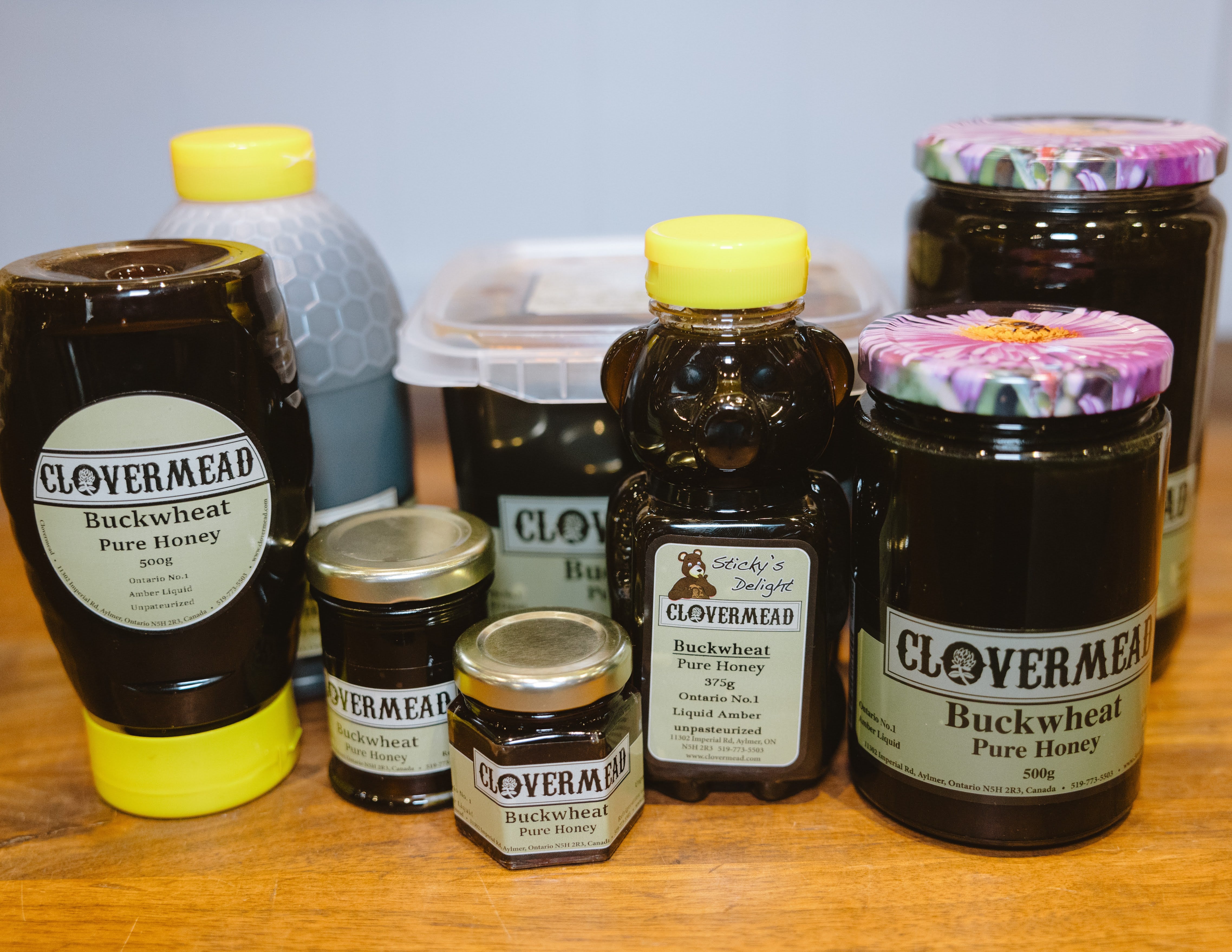 Buckwheat Honey. Clovermead Pure Unpasteurized Ontario Honey