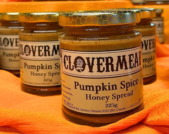 whipped honey. pumpkin spice honey. honey spread. pure honey. unpasteurized honey. fall festival fall festivities